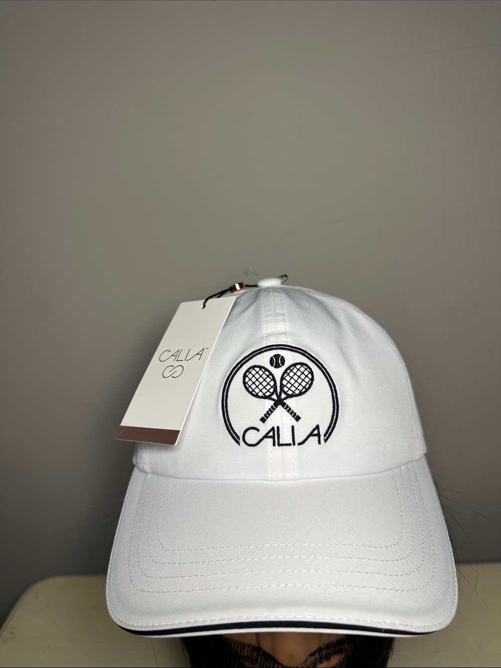 CALIA by Carrie Underwood New White with black Tennis Logo exercise hat
